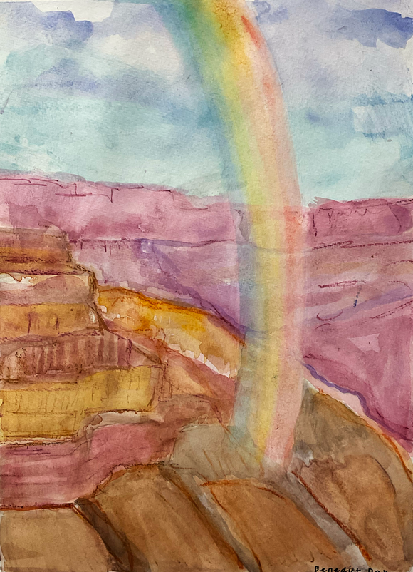 Benedict Day, Rainbow over Canyon